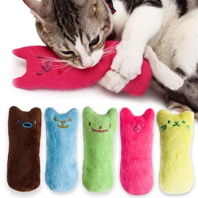 🐱 Teeth Grinding Catnip Toy – Interactive Plush Chew Toy for Cats