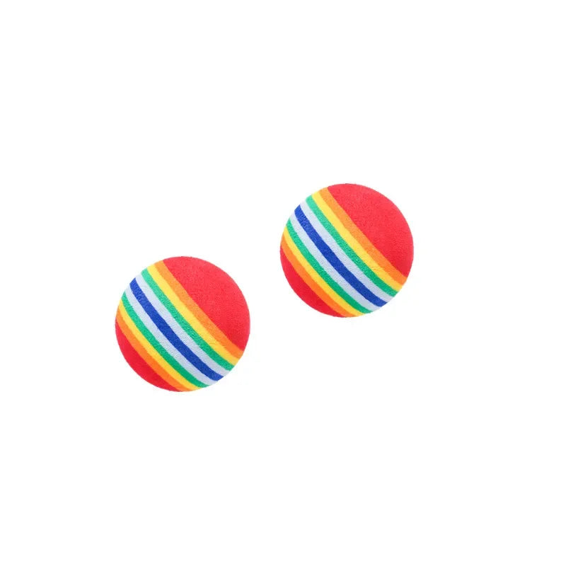 🐱 FREE 10PCS Rainbow Cat Toys – Interactive Chew & Play Balls for Cats & Dogs