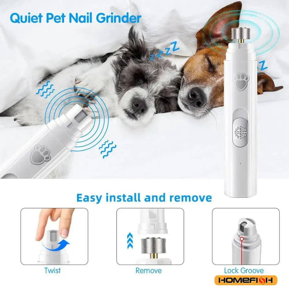 Electric Dog Nail Grinder – Painless Nail Trimmer for Dogs & Cats 🐾