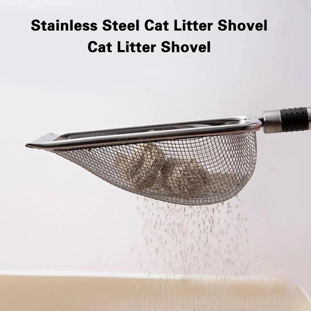 🐱 Stainless Steel Cat Litter Scoop – Durable & Easy-Clean Waste Removal Tool