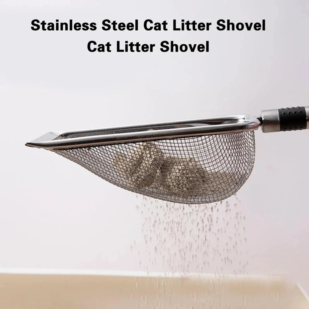 🐱 Stainless Steel Cat Litter Scoop – Durable & Easy-Clean Waste Removal Tool