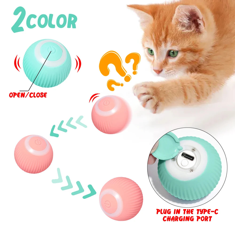 Smart Cat Toy – Automatic Rolling Ball for Interactive Play 🐱⚡