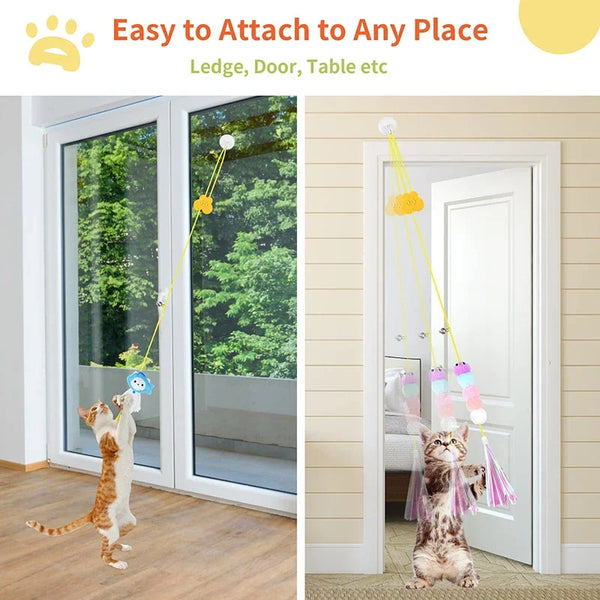 Cat Swing Toy – Interactive Hanging Door Teaser with Long Rope