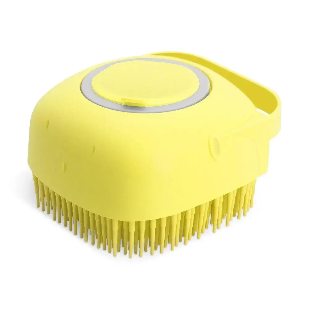 🐾 2-in-1 Pet Shampoo & Massage Brush – Soft Silicone Grooming Scrubber