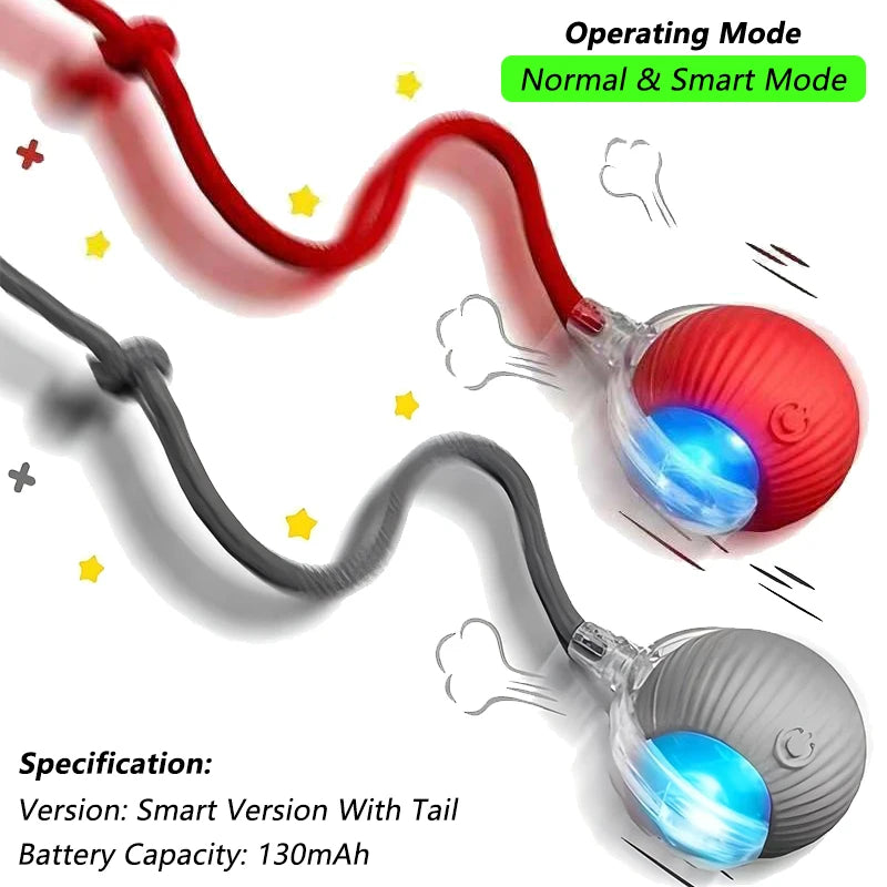 Smart Pet Interactive Rolling Ball Toy – Dog & Cat Electric Training Fun ⚡🐾