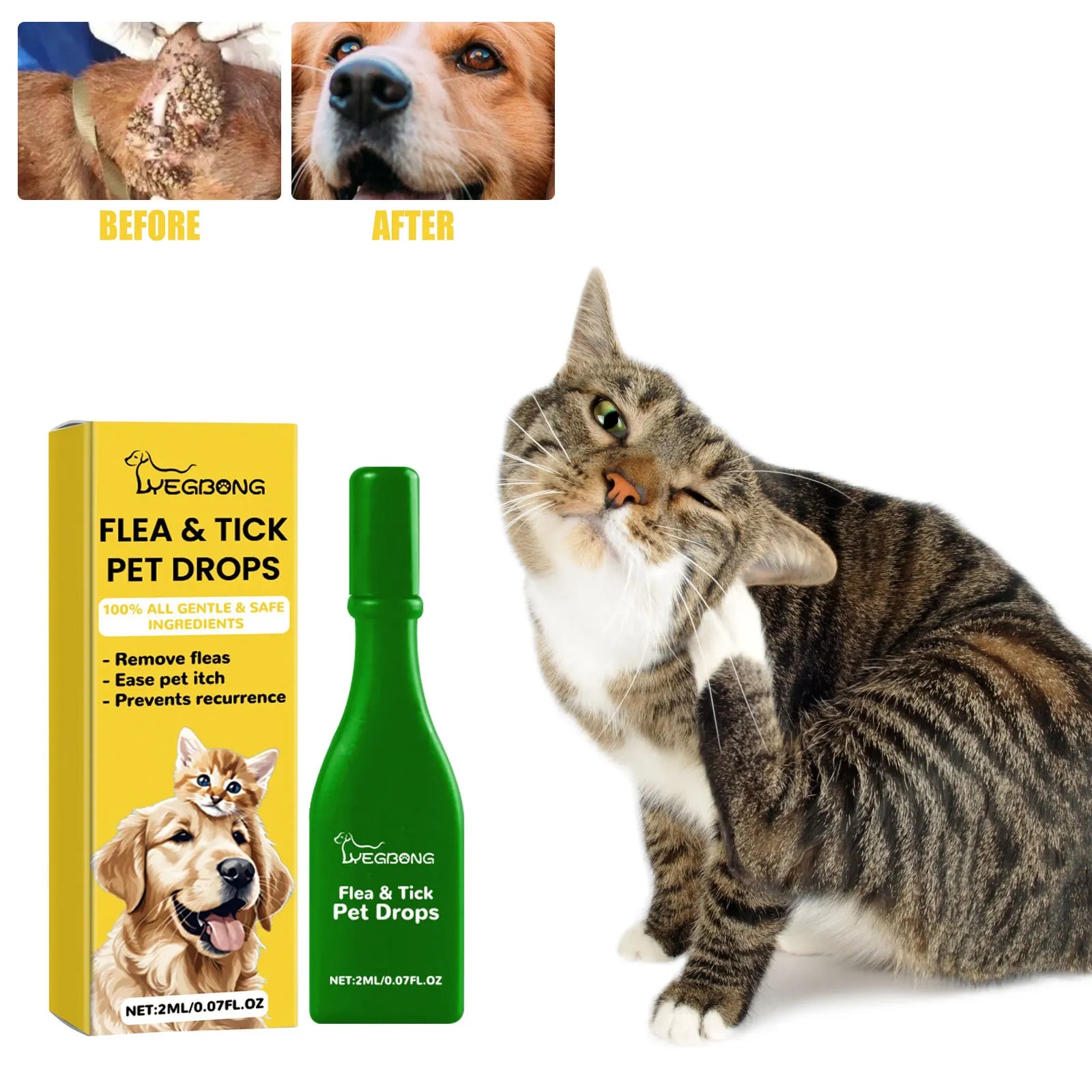 Cat Anti-Flea Drops – Fast Relief from Fleas, Ticks & Itching 🐱