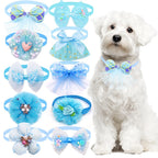 🎀 10pcs Pet Dog Bow Collar – Adjustable & Fashionable