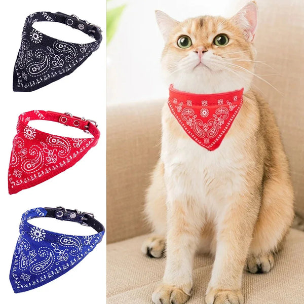 Adjustable Pet Bandana Collar – Stylish Triangle Neckerchief for Dogs & Cats 🐾