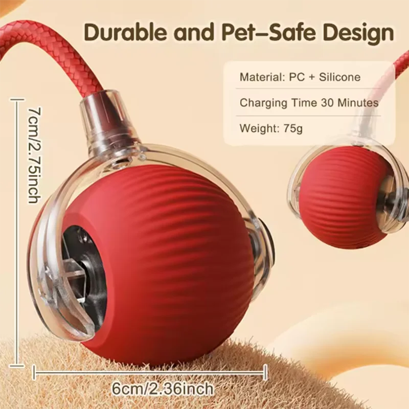 🐾 Intelligent Interactive Cat & Dog Ball – Durable & Fun Pet Toy