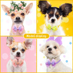 🎀 10pcs Pet Dog Bow Collar – Adjustable & Fashionable