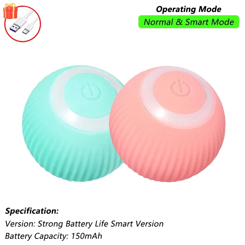 Smart Pet Interactive Rolling Ball Toy – Dog & Cat Electric Training Fun ⚡🐾