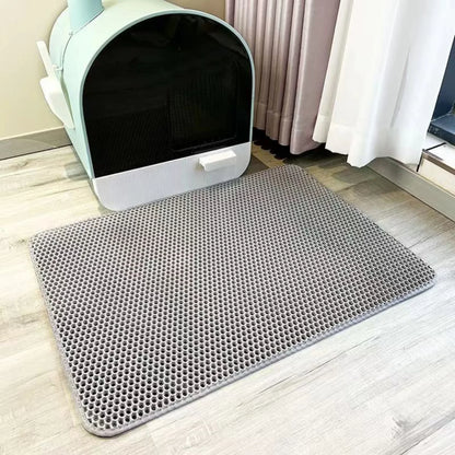 🐾 Extra Large Cat Litter Mat – Heavy-Duty Waterproof, Non-Slip &amp; Washable Floor Protector