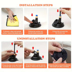 🐱 Cat Teaser Toy – Interactive Bell & Feather Wand with Suction Cup Pole