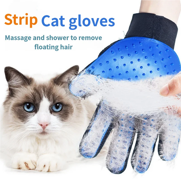 Pet Grooming Glove – Gentle Deshedding & Massage Brush for Cats & Dogs