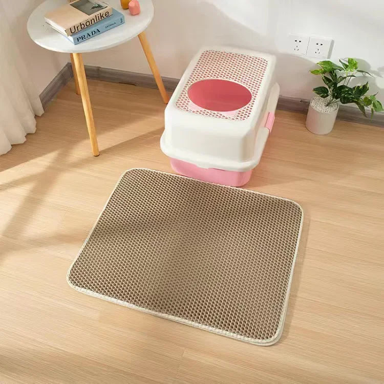Cat Litter Mat With Gift – Double Layer Waterproof Non-Slip Mat for Cats