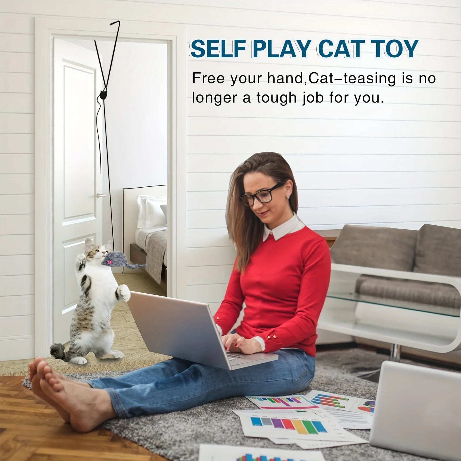 🐱 Door Hanging Cat Toy – Stress Relief & Interactive Play for Kittens