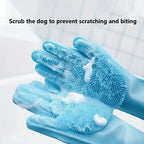 🐾 Pet Grooming & Bathing Silicone Gloves