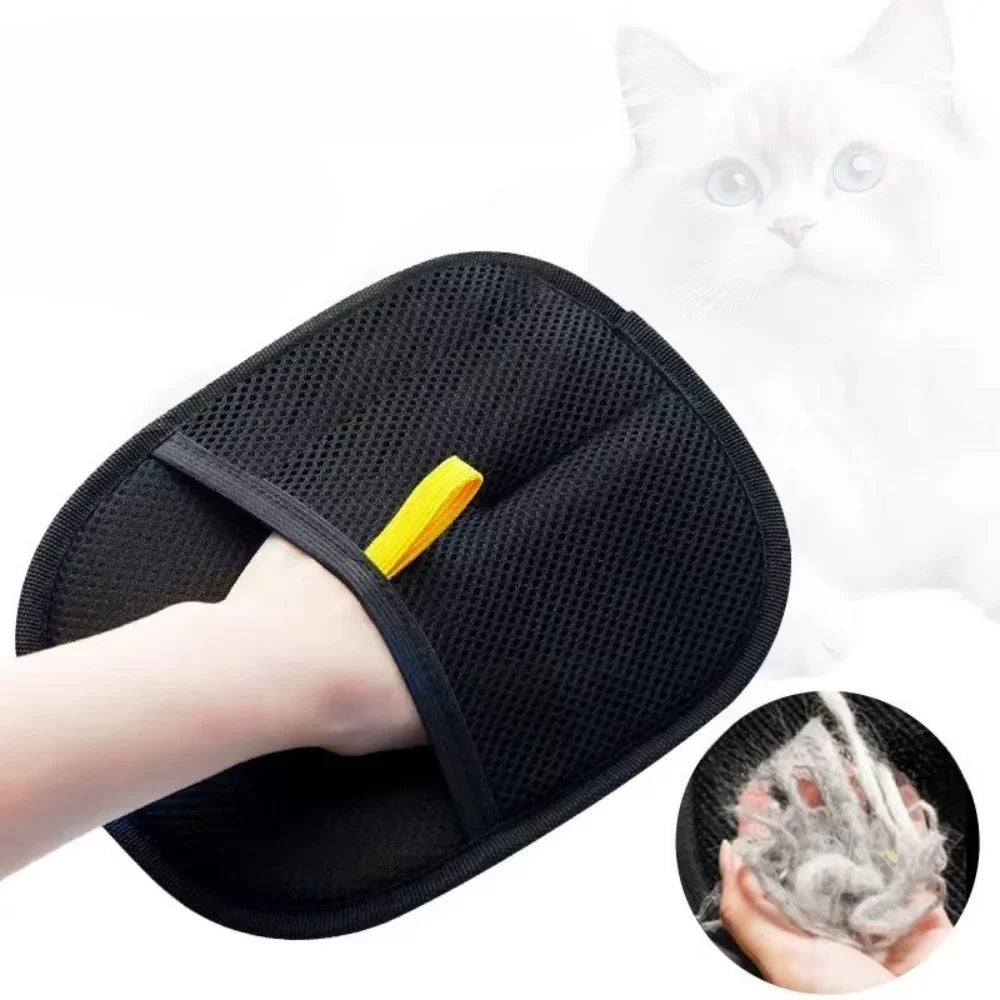 2pcs Cat Grooming Gloves – Double-Sided Pet Hair Remover 🐾