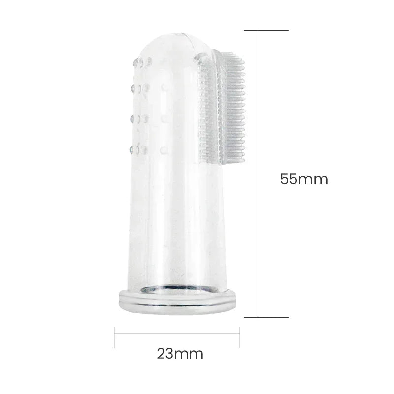 Ultra Soft Silicone Finger Toothbrush for Dogs & Cats