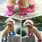 🐾 4pcs Waterproof Pet Dog Shoes – Anti-Slip Rain & Snow Booties