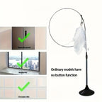 🐱 Cat Teaser Toy – Interactive Bell & Feather Wand with Suction Cup Pole