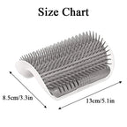 🐱 Massage Pet Cat Brush – Corner Scraper & Hair Removal Tool