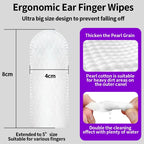 🐾 Pet Ear Cleaning Wipes & Fingertips – Ear Care & Mite Removal for Cats & Dogs