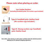 🐱 Cat Teaser Stick with Bell – Interactive Feather Toy for Cats