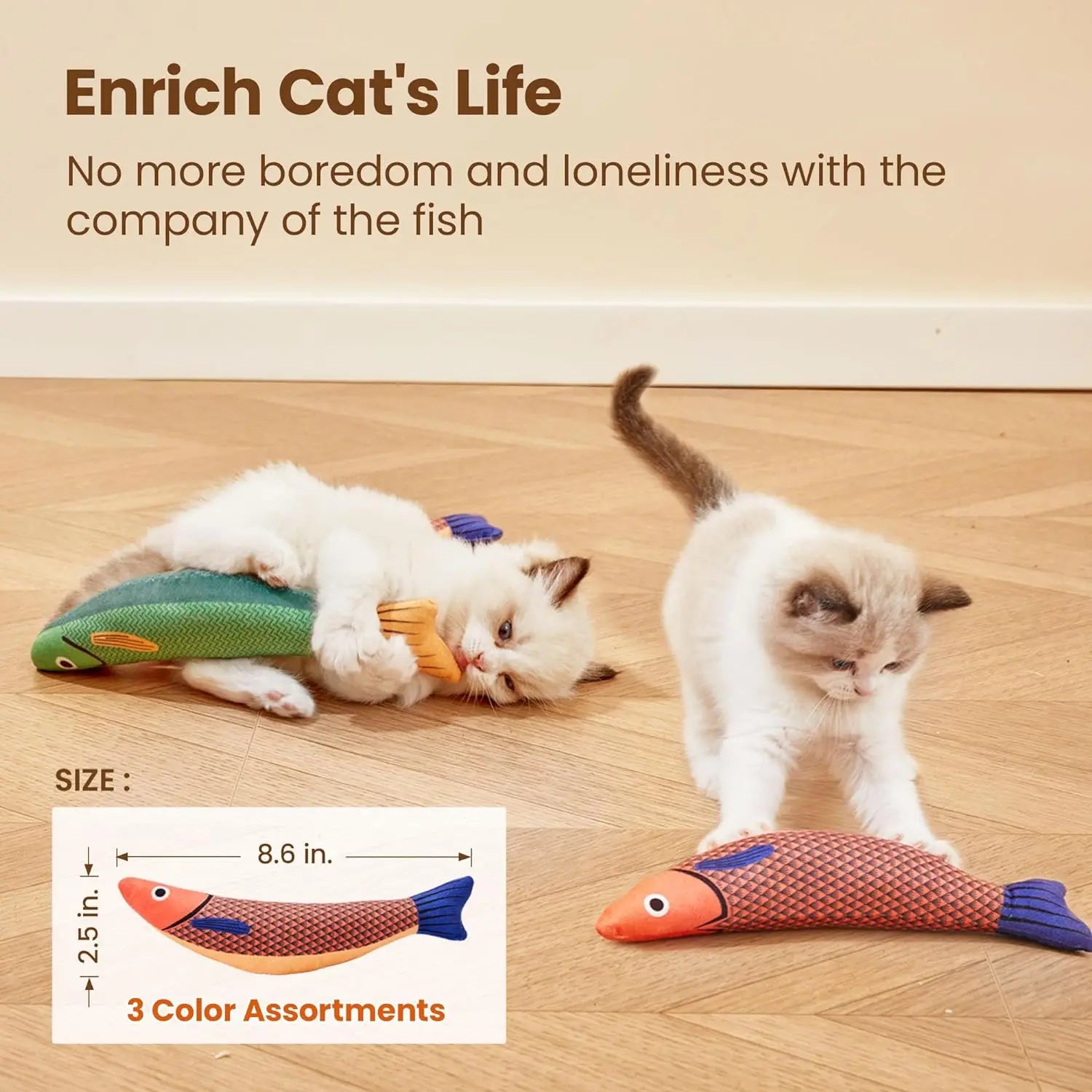 Fish-Shaped Catnip Toy – Interactive Chew & Play for Cats 🐟
