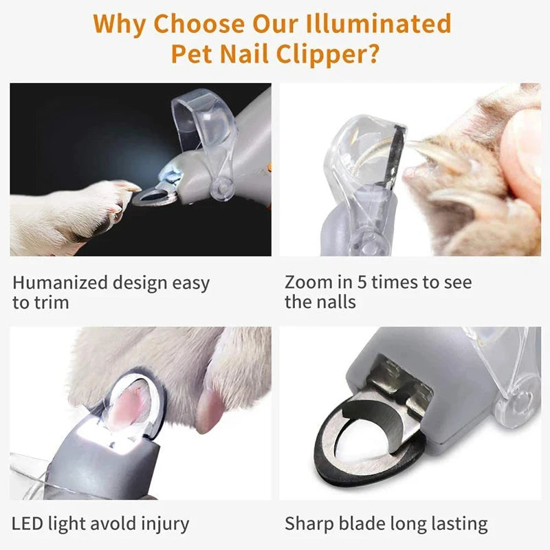 Professional LED Pet Nail Clipper Scissors for Cats & Dogs 🐾