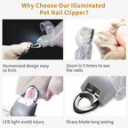 Professional LED Pet Nail Clipper Scissors for Cats & Dogs 🐾