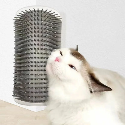 🐱 Cat Massage Tool – Wall Corner Self-Grooming Brush & Hair Removal Comb