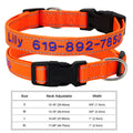 🐶 Adjustable Nylon Embroidered Dog Collar – Custom Name ID Tag
