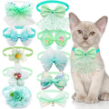 🎀 10pcs Pet Dog Bow Collar – Adjustable & Fashionable