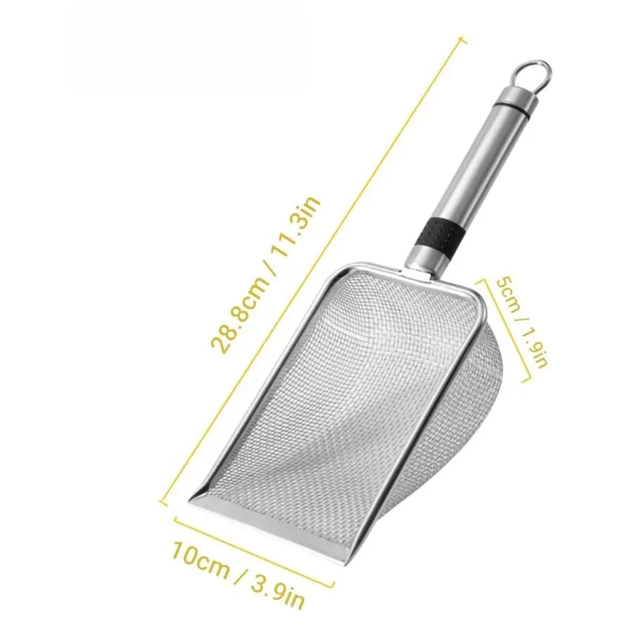 🐱 Stainless Steel Cat Litter Scoop – Durable & Easy-Clean Waste Removal Tool