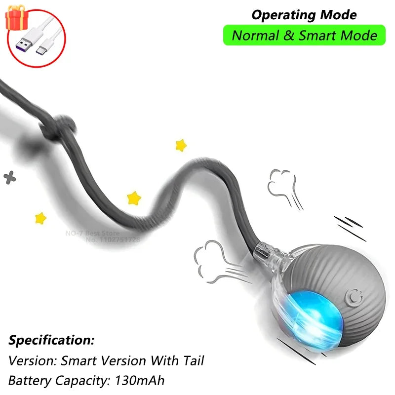 Smart Pet Interactive Rolling Ball Toy – Dog & Cat Electric Training Fun ⚡🐾