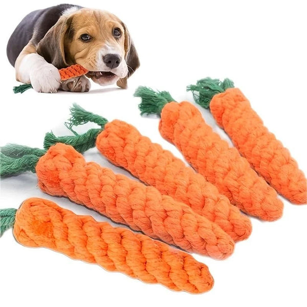Pet Knot Toy – Carrot Shape Chew Toy for Dogs & Cats 🐶🐱