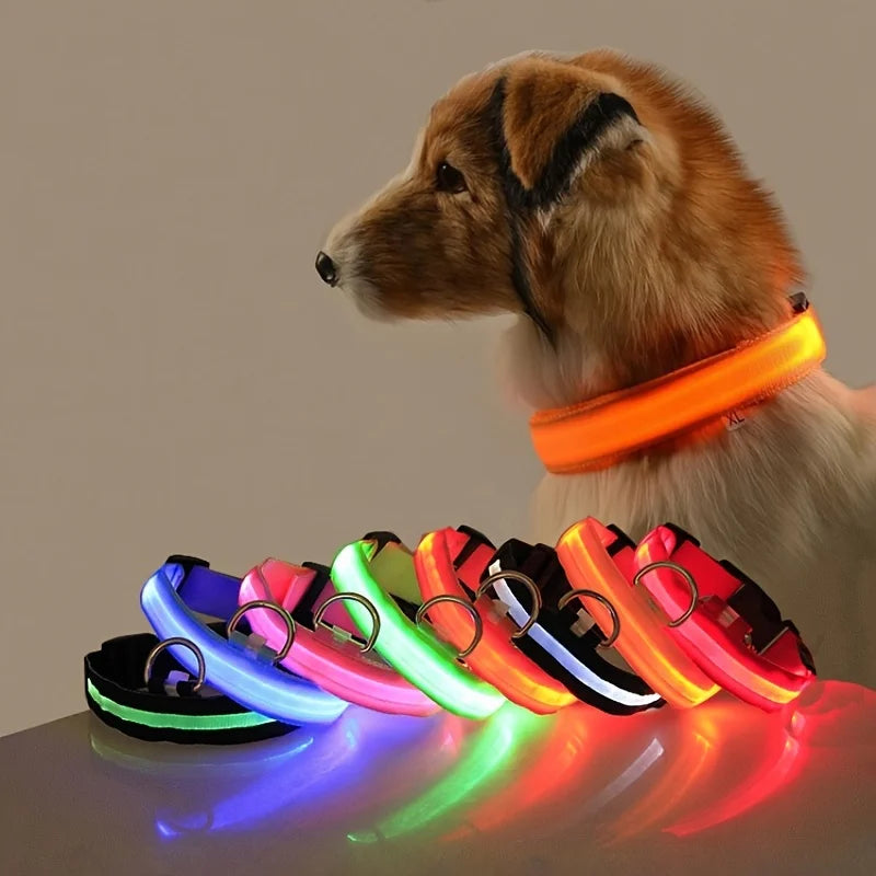 🌙 LED Dog Collar – Night Safety Flashing Glow Collar for Dogs