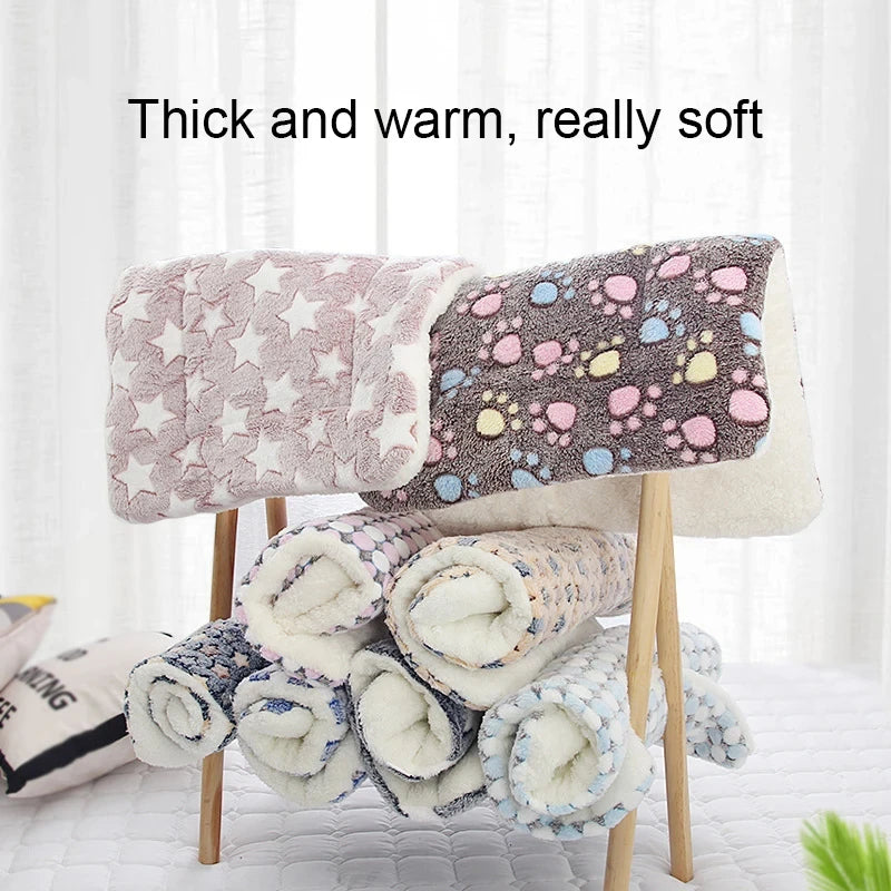 🐾 Flannel Pet Sleeping Mat – Soft Winter Dog & Cat Bed