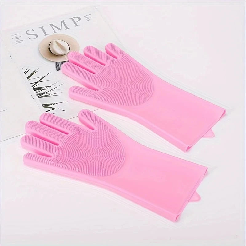 🐾 Pet Grooming & Bathing Silicone Gloves