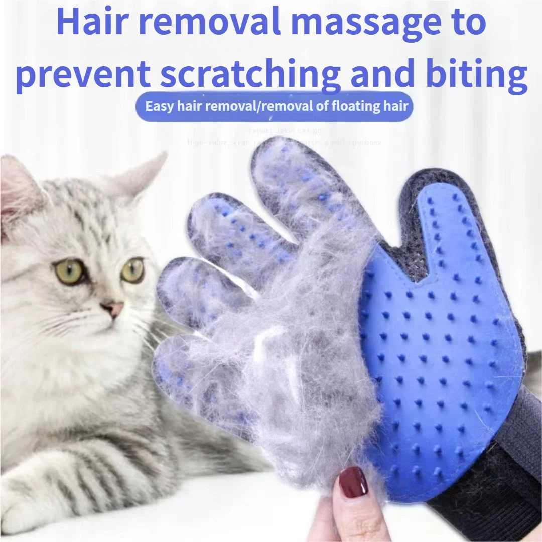 Pet Grooming Glove – Gentle Deshedding & Massage Brush for Cats & Dogs