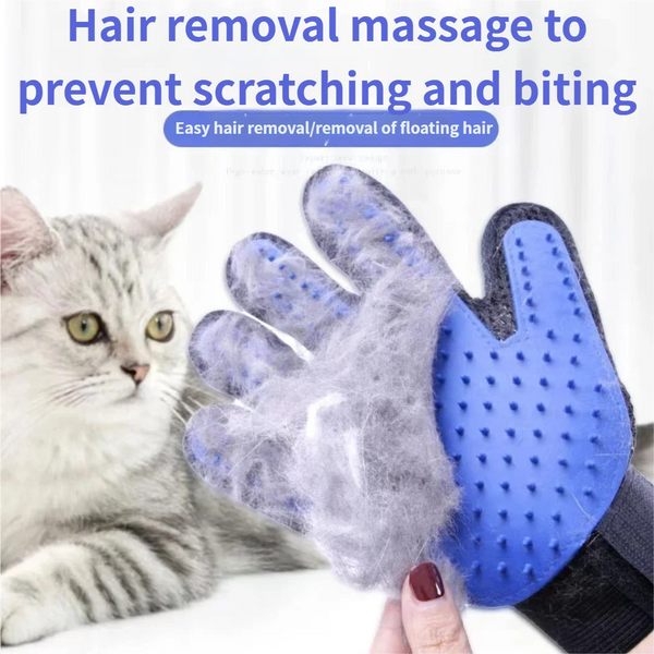 Pet Grooming Glove – Gentle Deshedding & Massage Brush for Cats & Dogs