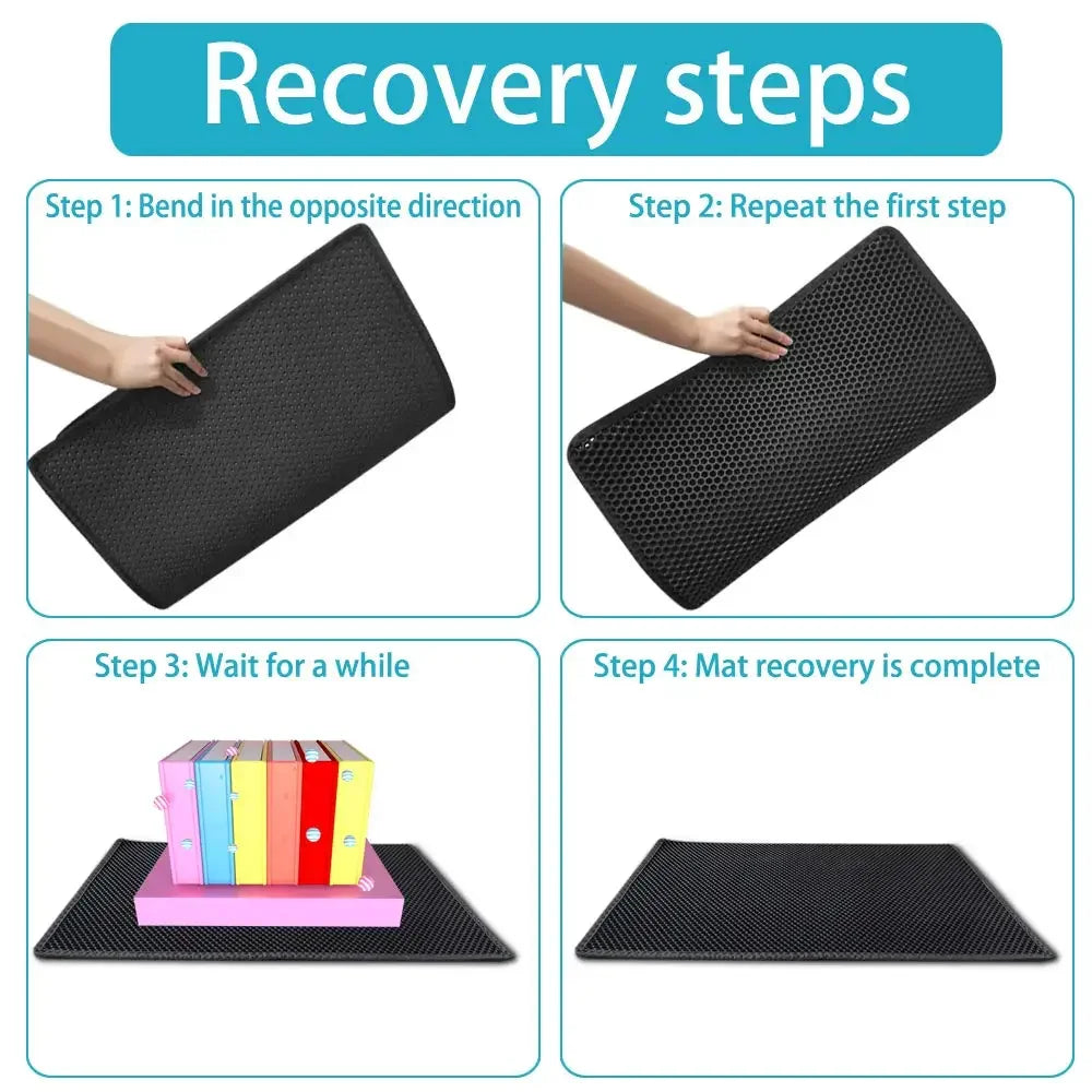Cat Litter Mat With Gift – Double Layer Waterproof Non-Slip Mat for Cats