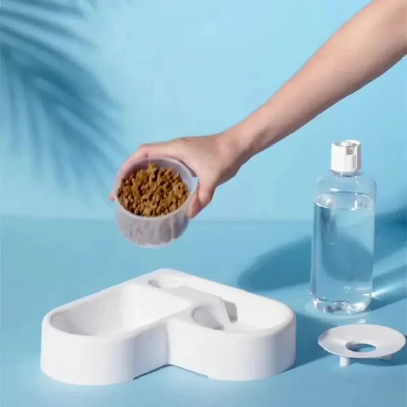 Automatic Drinking Love Pet Bowl – Dual-Use Feeding & Water Bowl 🐶🐱