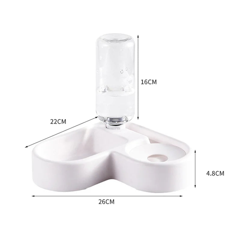 Automatic Drinking Love Pet Bowl – Dual-Use Feeding & Water Bowl 🐶🐱
