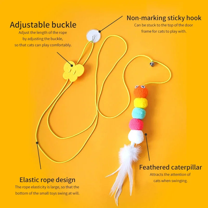 Cat Swing Toy – Interactive Hanging Door Teaser with Long Rope