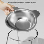 Elevated Stainless Steel Cat Bowl – 15° Tilted Neck Guard Healthy Feeding Bowl