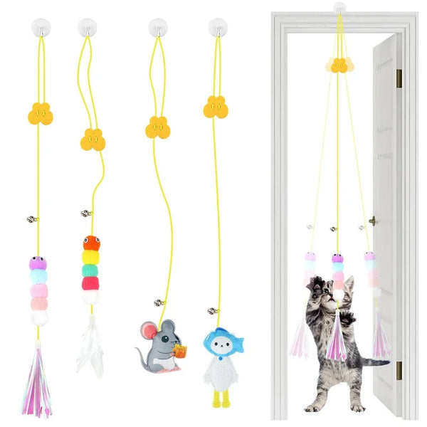 Cat Swing Toy – Interactive Hanging Door Teaser with Long Rope