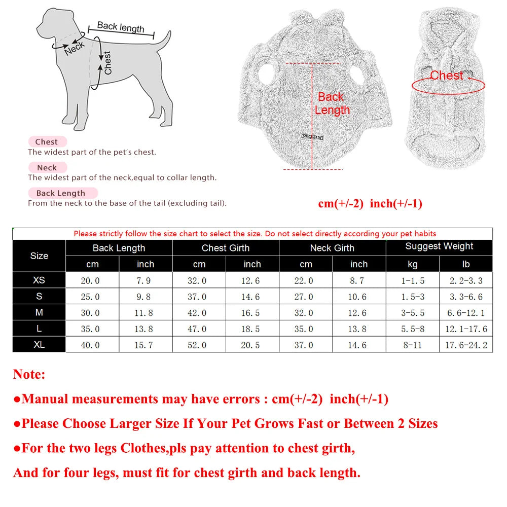 Soft Fleece Pet Dog Hoodie – Cozy Winter Jacket for Small & Medium Dogs 🐾