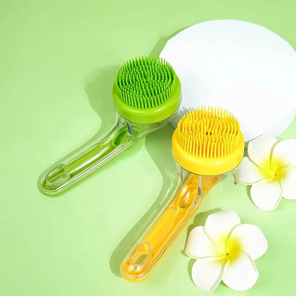 🐾 Pet Bath Brush for Small Dogs & Cats – Massage & Scrub Washing Tool